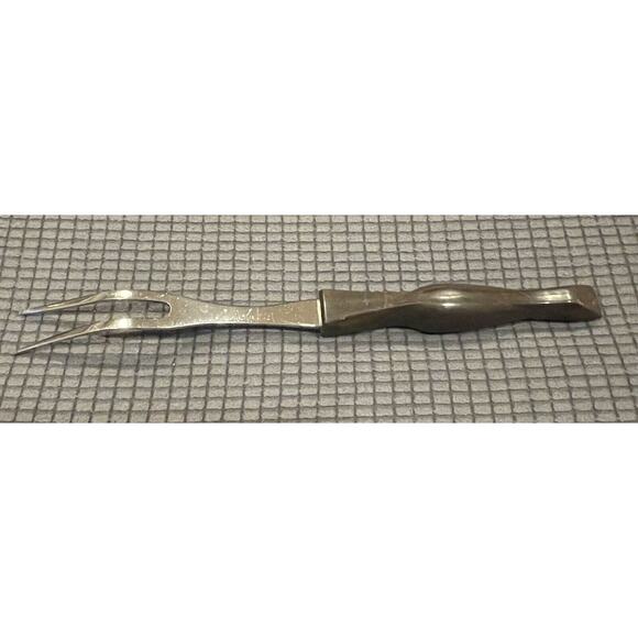 Cutco Carving Fork #1727 KM Stainless Classic Brown Handle USA - Picture 2 of 5